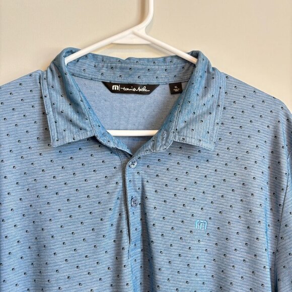 Travis Mathew Size XL Performance Golf Polo Blue Business Casual Classic Fit - Picture 6 of 12